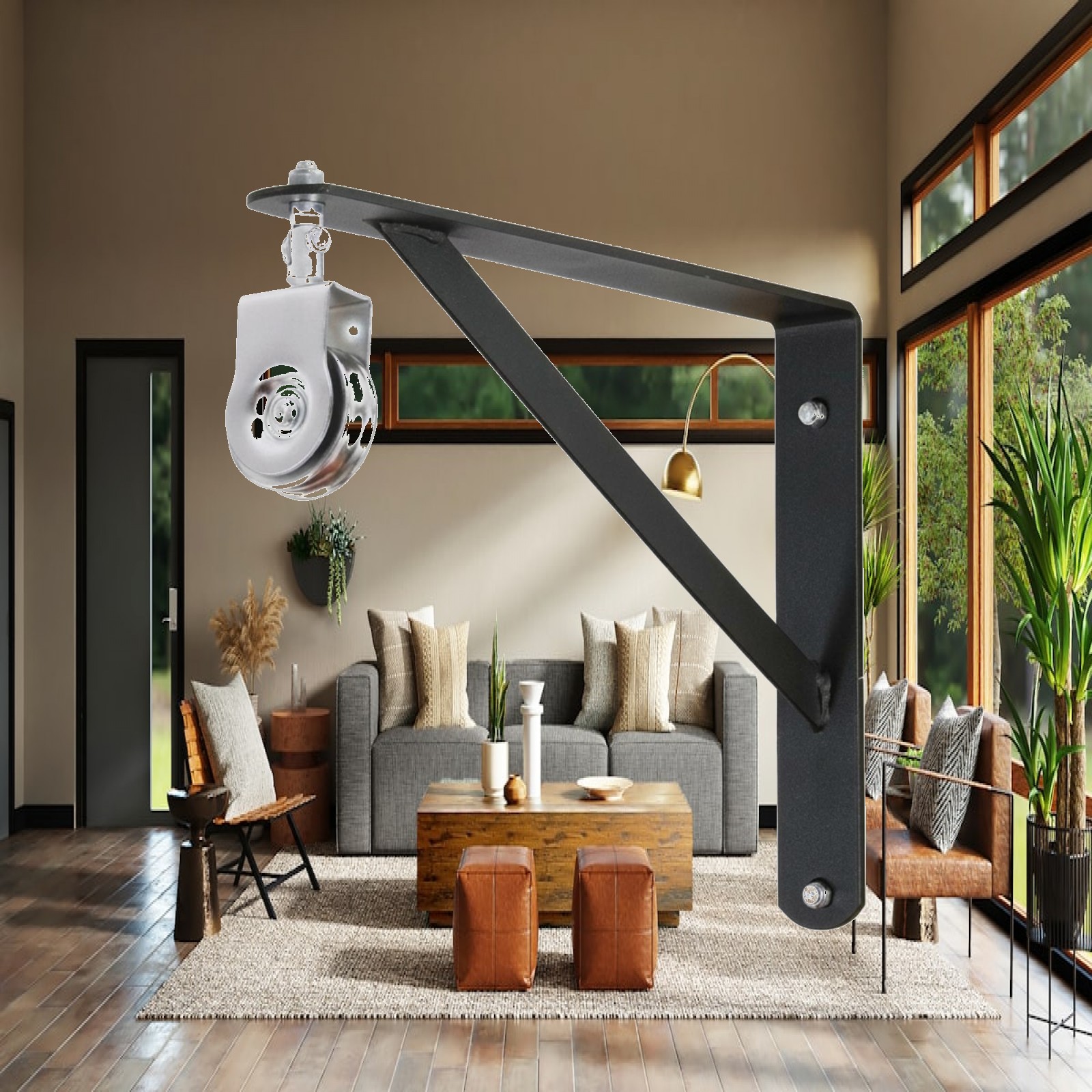 Home Gym Pulley System - เครื่องฝึกกล้ามเนื้อไหล่พร้อมที่จับ อุปกรณ์ออกกำลังกายเพื่อฟื้นฟูแขนสำหรับการฟื้นตัวที่บ้าน