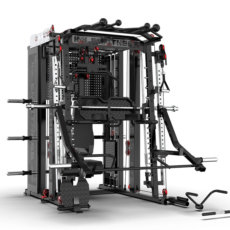 Home Gym Cable Machine - อุปกรณ์ฟิตเนสอเนกประสงค์ โครงเหล็กสำหรับฝึกกล้ามเนื้อแบบสมิธ แท่นสควอท ออกแบบมาเป็นพิเศษ