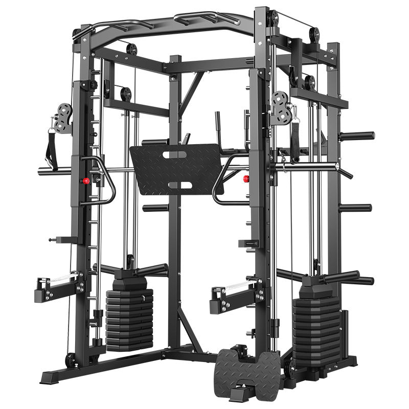 Home Gym Cable Machine - สมิธแมชชีน แร็คออกกำลังกายแบบครบวงจร อุปกรณ์ฟิตเนสมัลติฟังก์ชั่นระดับมืออาชีพ สำหรับการออกกำลังกายแบบมัลติฟังก์ชั่น