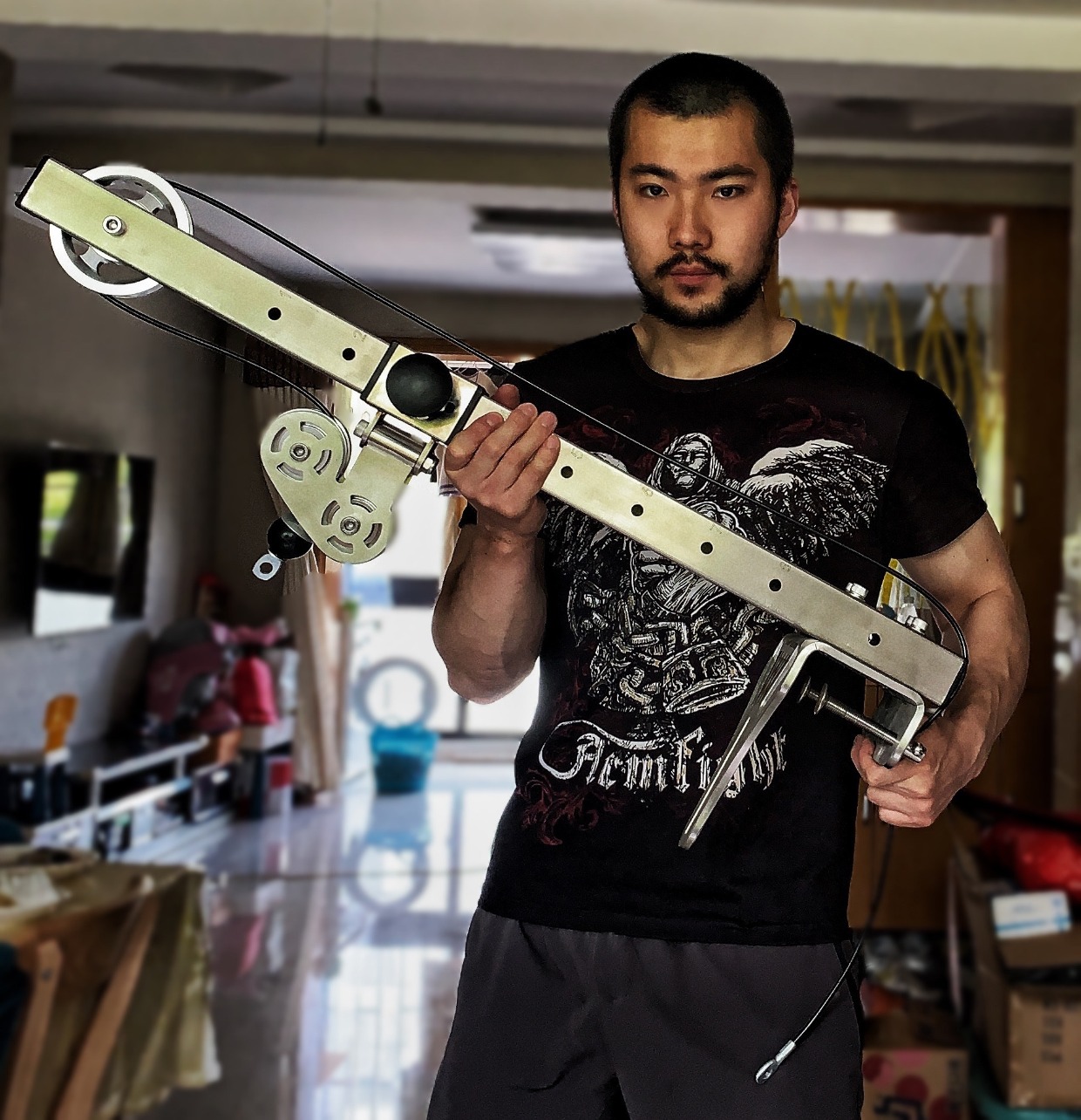 Home Gym Pulley System - เครื่องฝึกแขนและข้อมือแบบมืออาชีพ 100 กก. เครื่องฝึกการต่อสู้แขน ระบบรอกสำหรับออกกำลังกายที่บ้านแบบหนัก สำหรับฝึกความแข็งแรงของมือและกล้ามเนื้อ