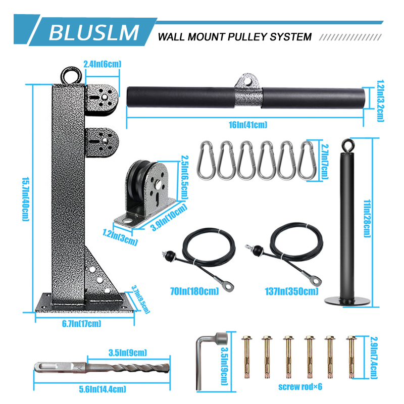 ระบบรอกยิมแบบติดผนัง - เครื่อง - Home Gym Pulley System บทวิจารณ์และราคา
