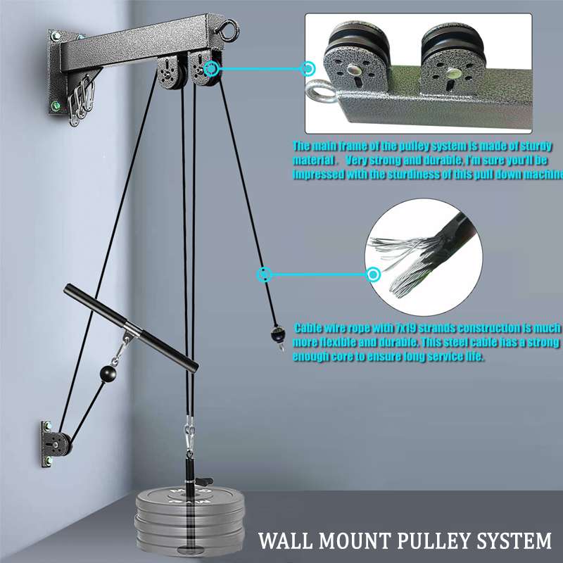 ระบบรอกยิมแบบติดผนัง - เครื่อง - Home Gym Pulley System บทวิจารณ์และราคา