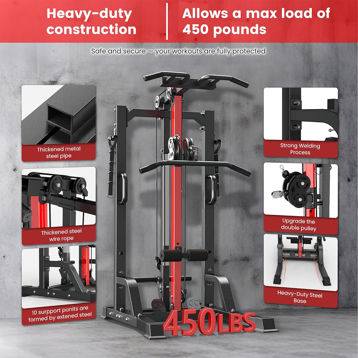 เครื่องออกกำลังกายที่บ้าน Poob - Home Gym Pulley System บทวิจารณ์และราคา