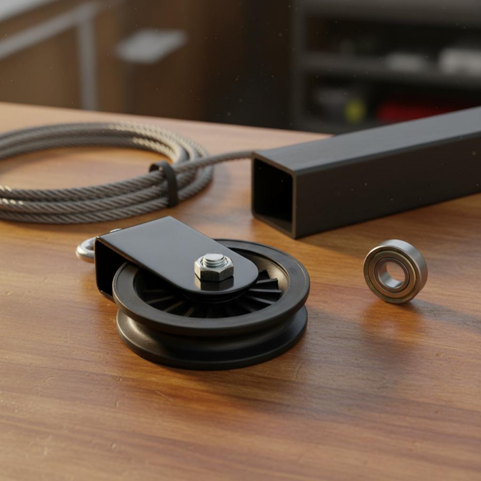 ขายึดรอกฟิตเนส DIY แบบเงียบสำห - Home Gym Pulley System บทวิจารณ์และราคา