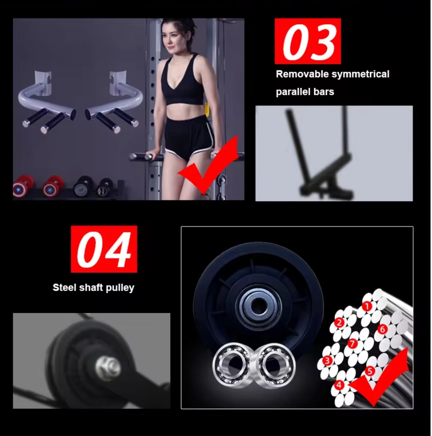 อุปกรณ์ฟิตเนส DXXY YR-1601 ระบ - Home Gym Cable Machine บทวิจารณ์และราคา