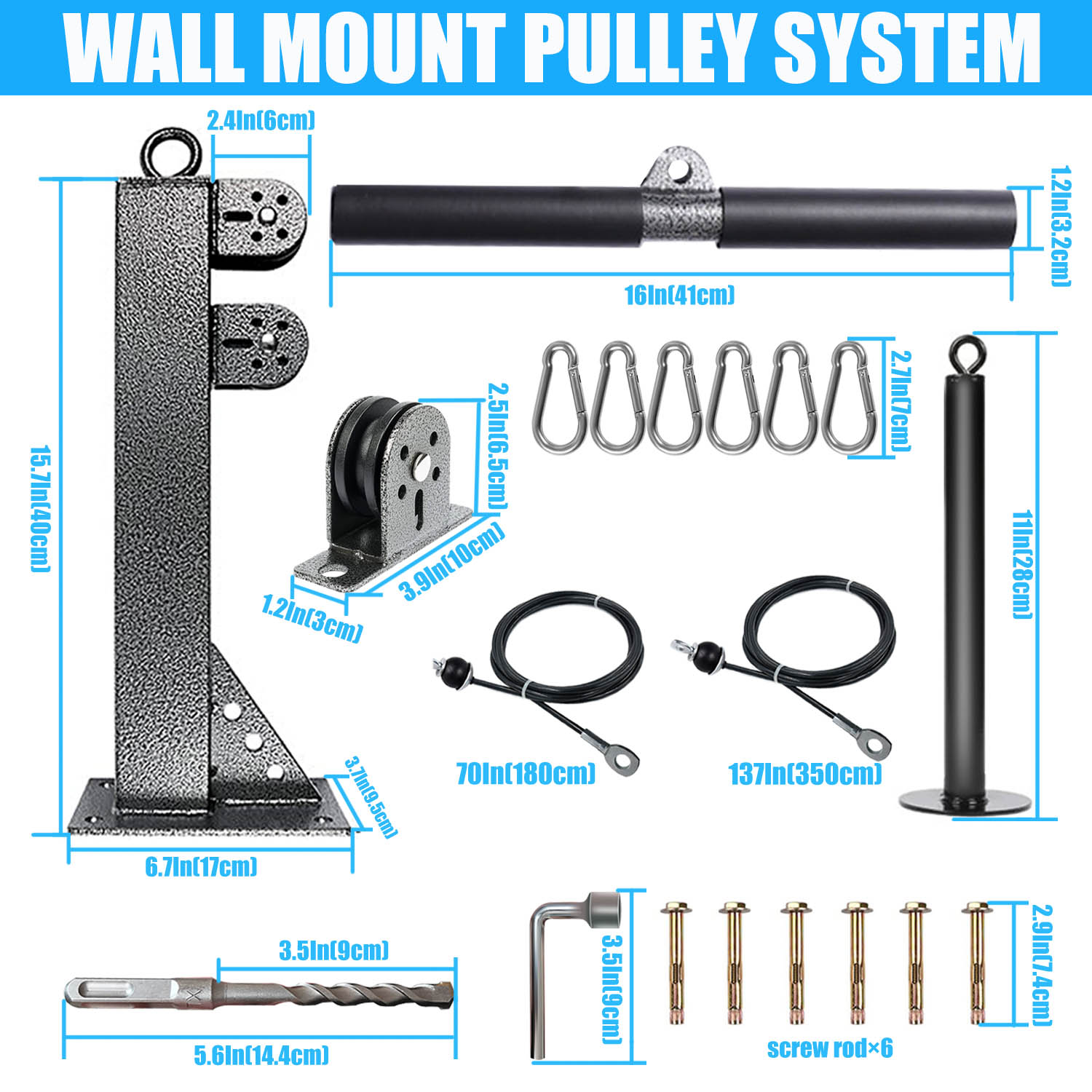 ระบบรอกติดผนังสําหรับออกกําลัง - Home Gym Pulley System บทวิจารณ์และราคา