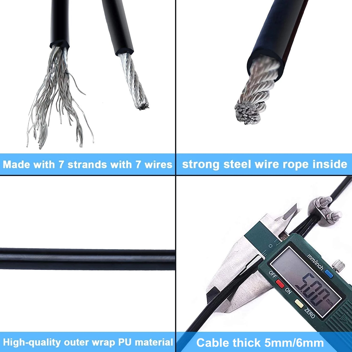 100 เมตร 4/5/6 มม.หนาบ้านยกน้ำ - Home Gym Pulley System บทวิจารณ์และราคา