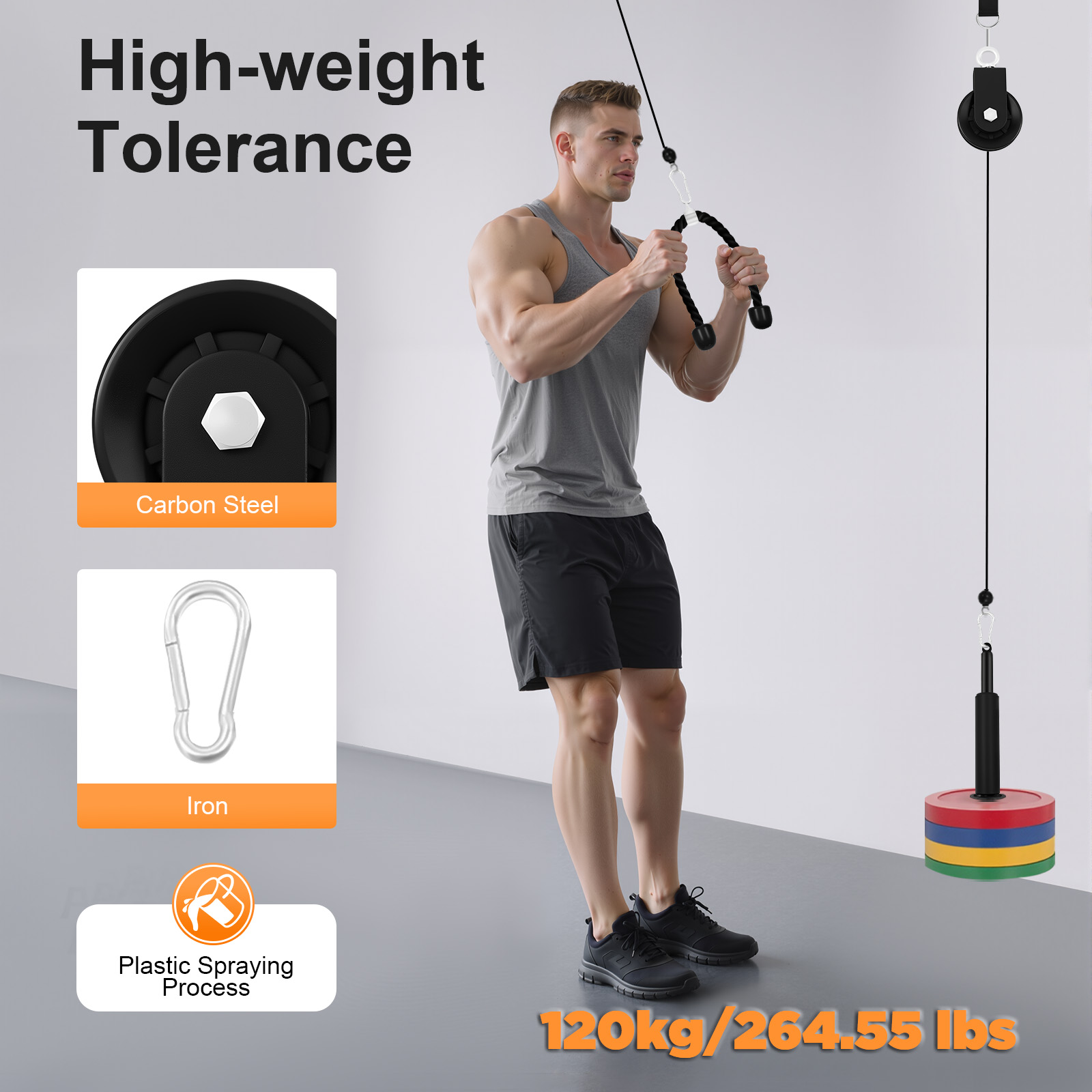 ระบบสายเคเบิลออกกำลังกาย 120 ก - Home Gym Cable Machine บทวิจารณ์และราคา